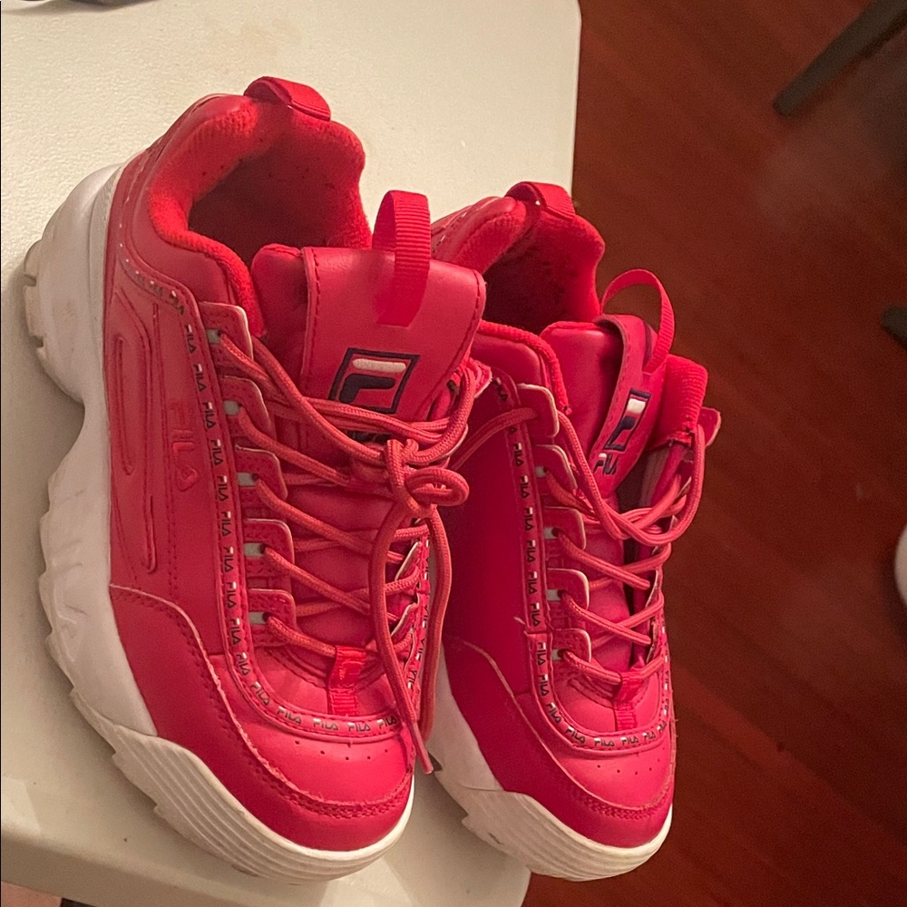 Fila Vibrant Red Athletic Shoes